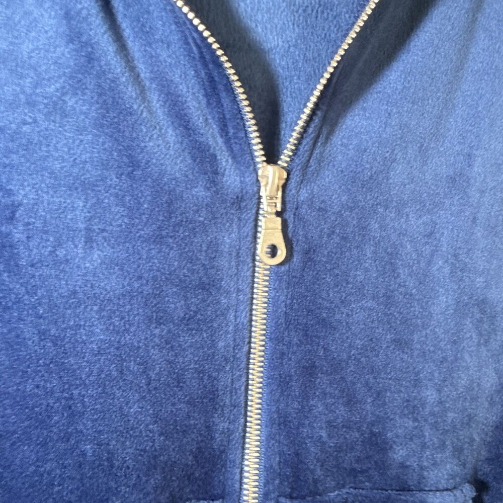 Felina Blue Velour Tracksuit Set Full Zip Hooded Jacket & Pants XL - Picture 2 of 13